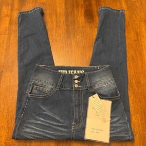 VIP Jeans Womens High Waisted Skinny Jeans Medium Wash Blue Size 9/29 NWT
